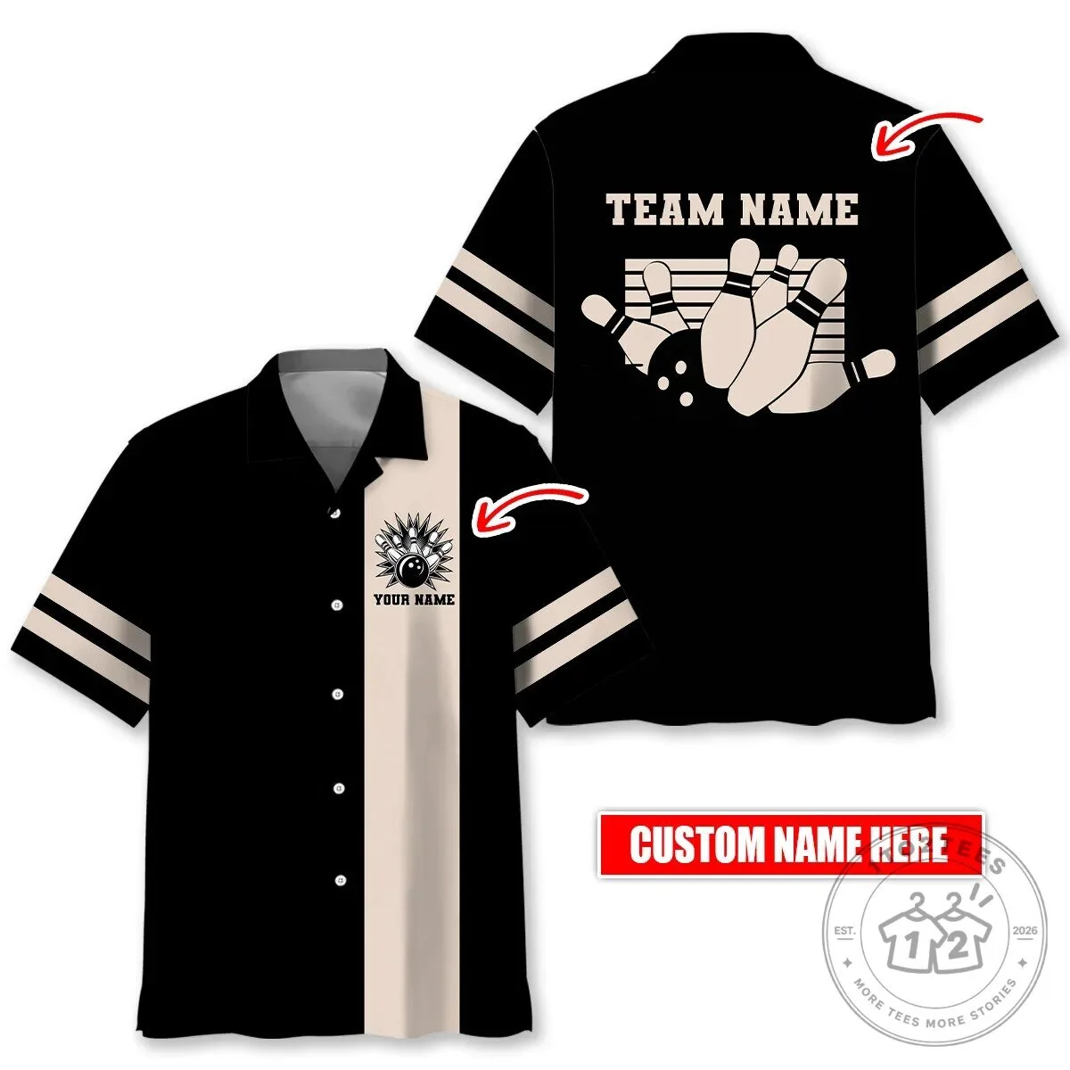 Personalized Bowling Team Name Custom Classic Hawaiian Shirt