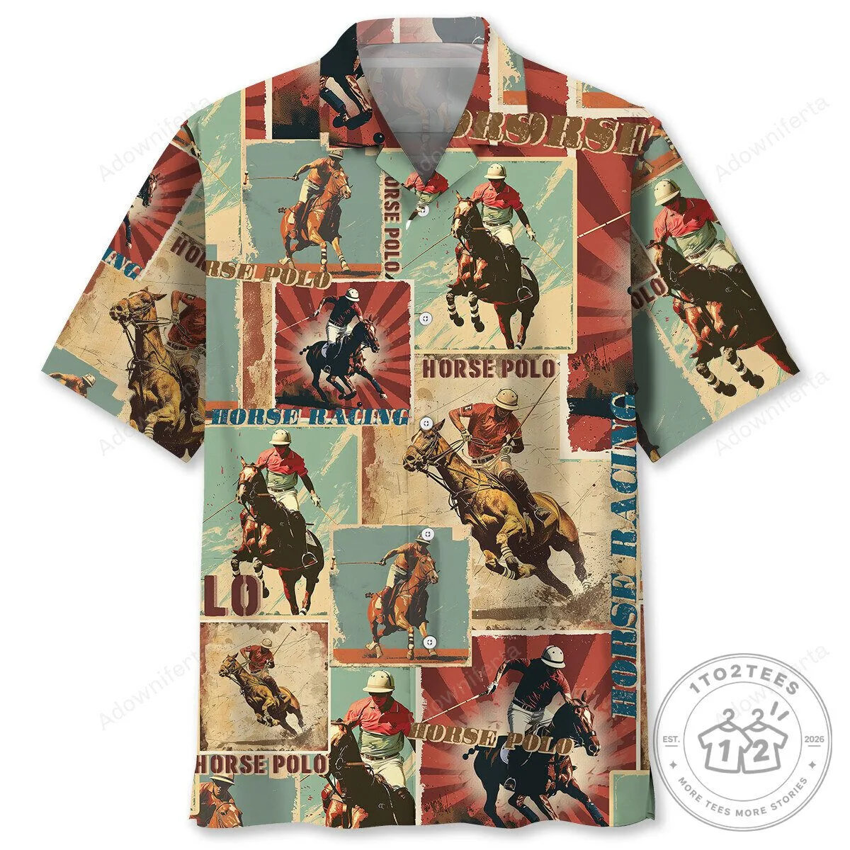 Vintage Horse Polo Sport Magazine Cover Hawaiian Shirt