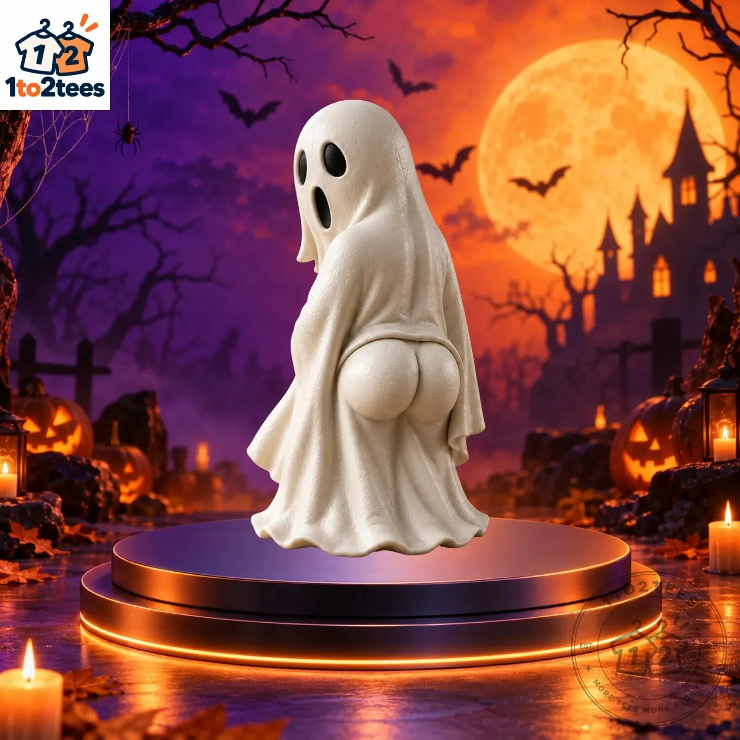 Funny Ghost Figurine with a Thicc Butt
