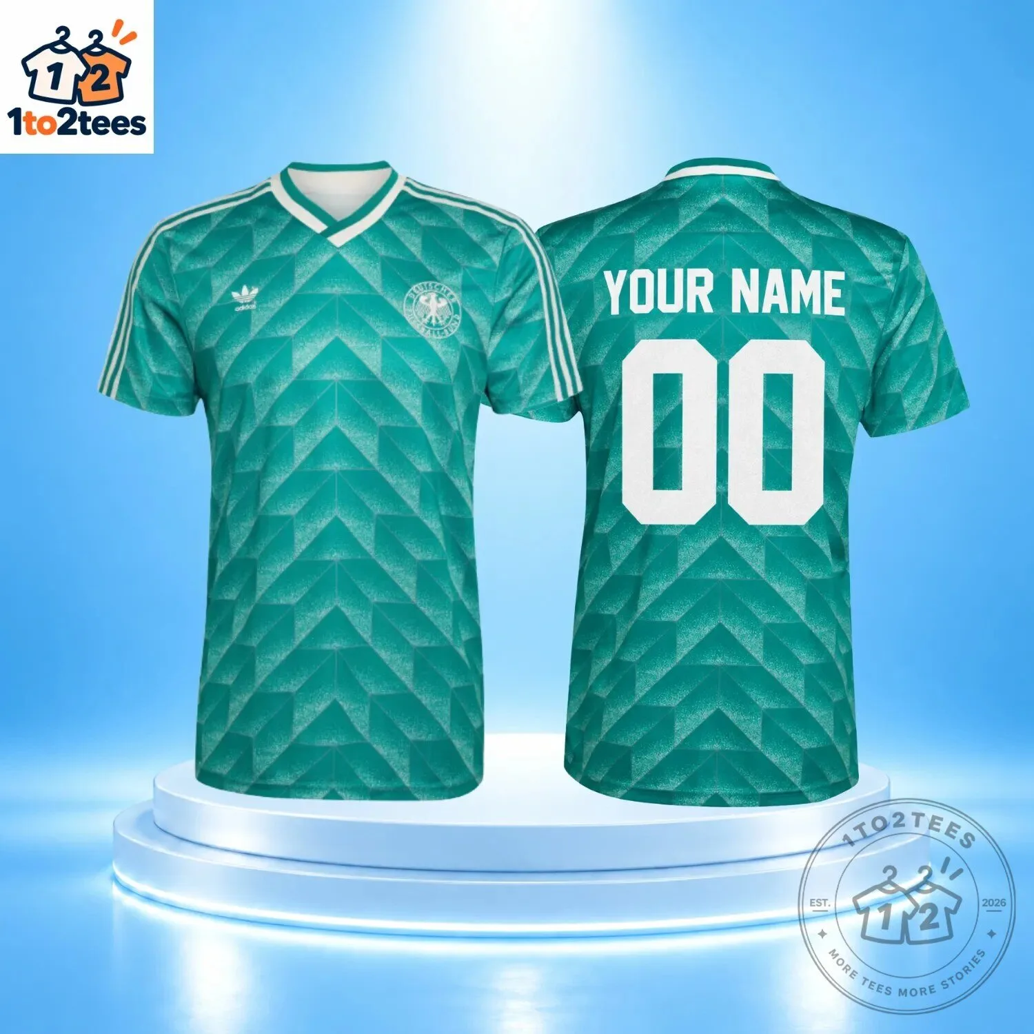 Custom Germany Away 1990 Retro Football Jersey