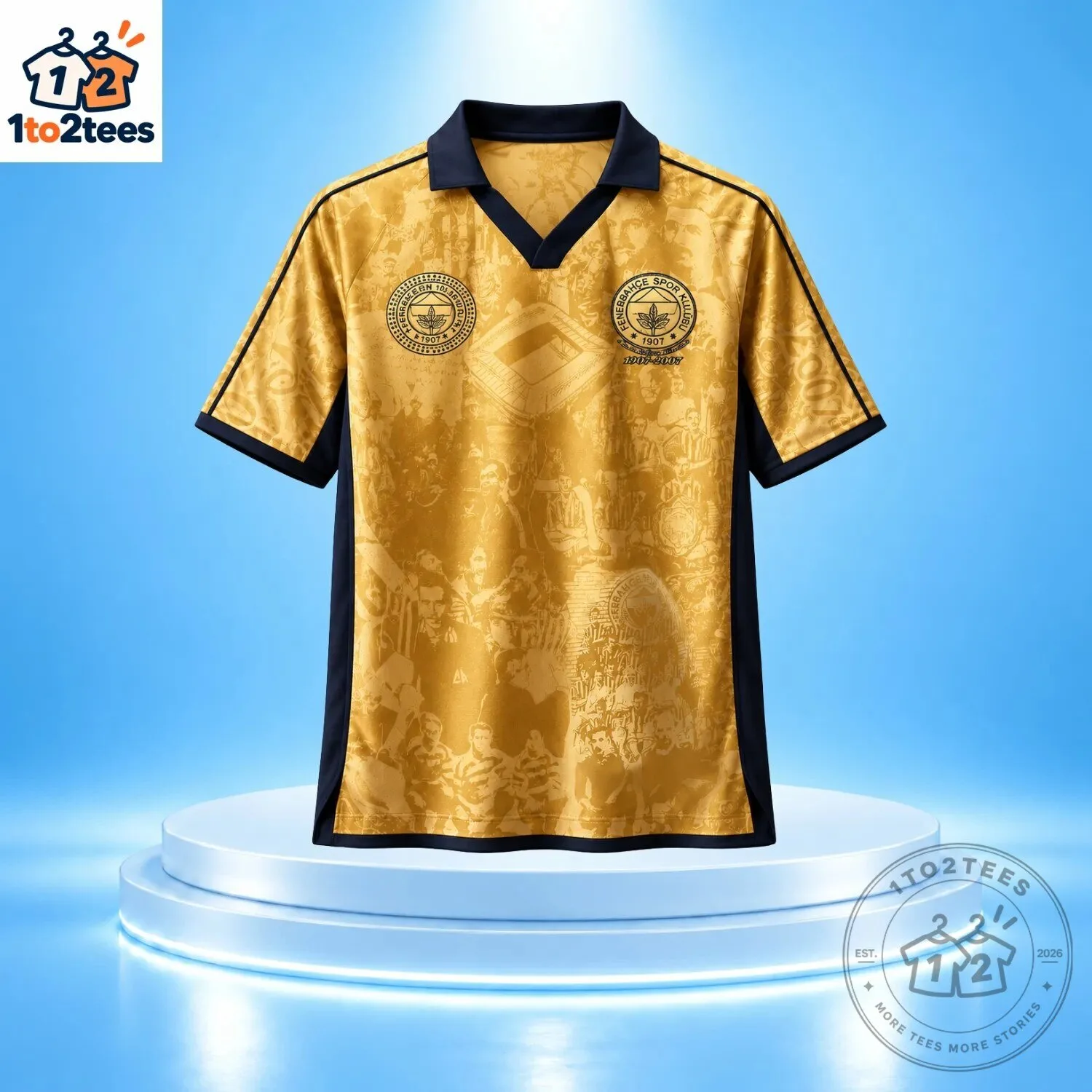 Fenerbahce 100th Anniversary Centenary Gold Soccer Jersey