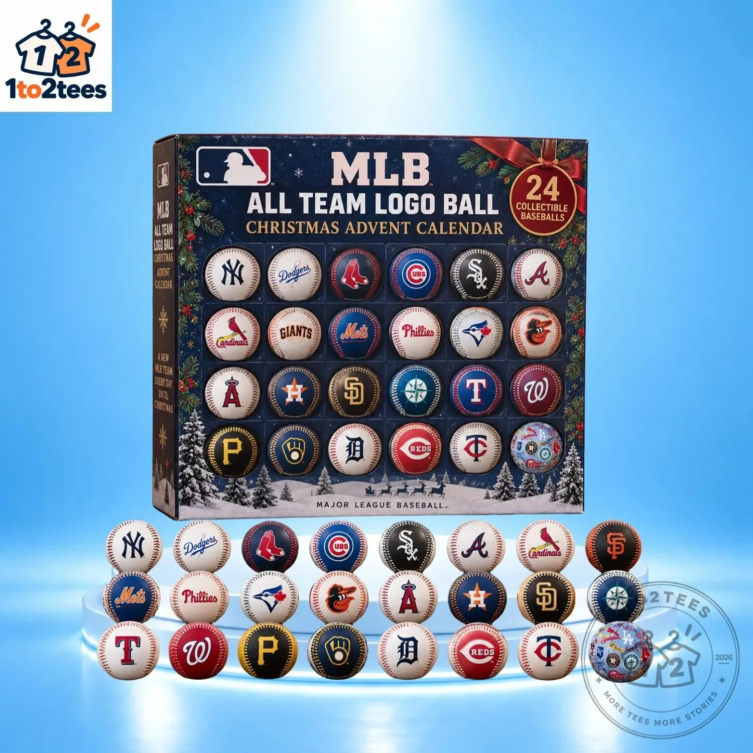 MLB All Team Logo Baseball Christmas Advent Calendar