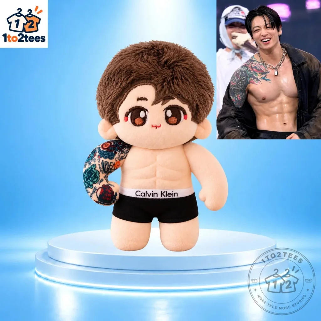 BTS Jungkook Iconic Tattoos & Abs Plush Doll BTS Jungkook Iconic Tattoos & Abs Plush Doll