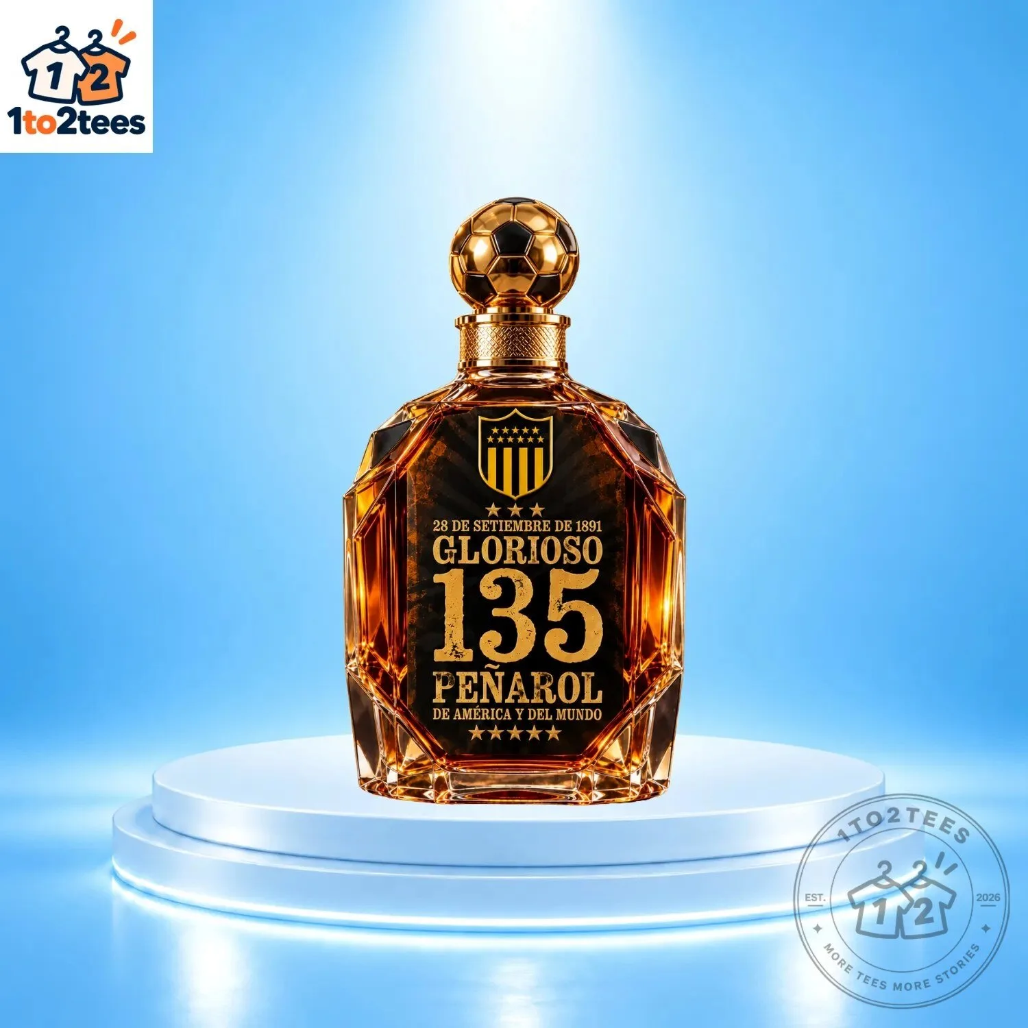 CA Peñarol 135th Anniversary Whiskey Decanter Bottle