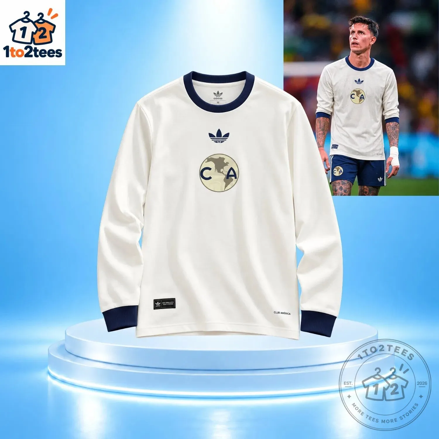 Adidas Club America 110 Anos Long Sleeve Retro Jersey